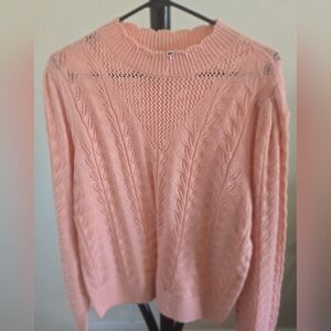 LOFT Blush Cable Knit Sweater NWOT